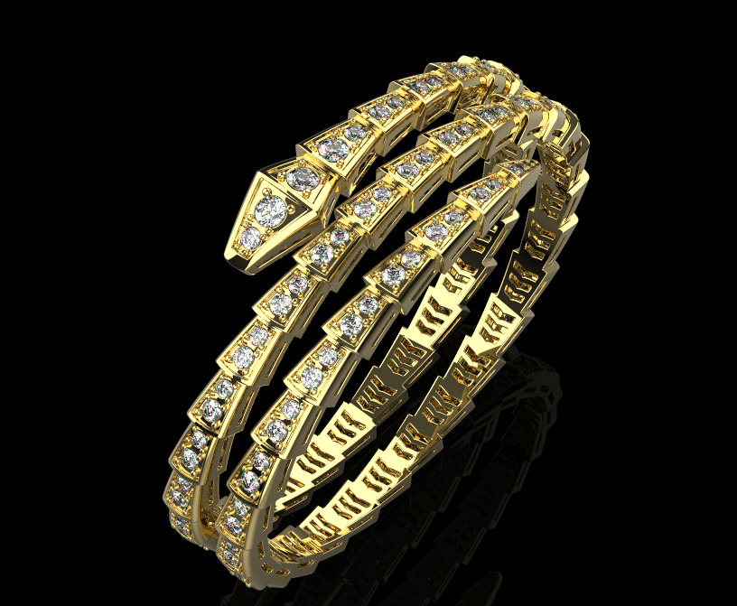 Serpent Bracelet 50569 3D print model_3