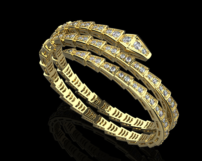 Serpent Bracelet 50569 3D print model_2