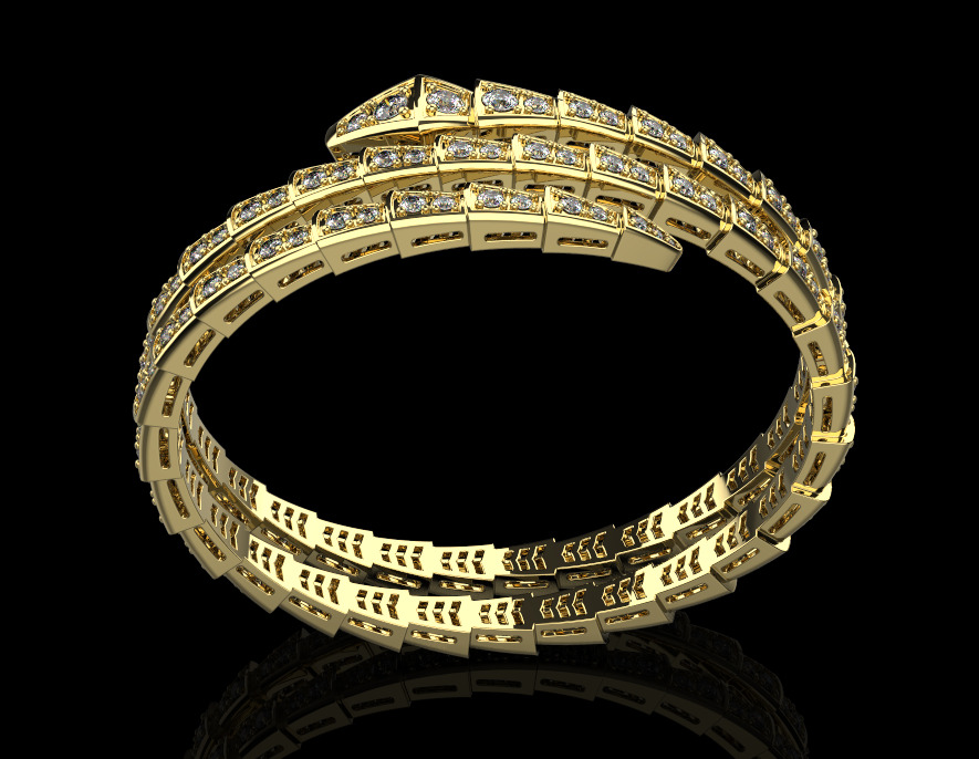 Serpent Bracelet 50569 3D print model_4