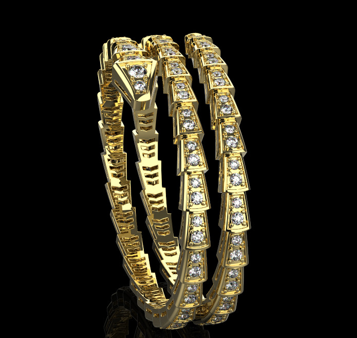 Serpent Bracelet 50569 3D print model_1