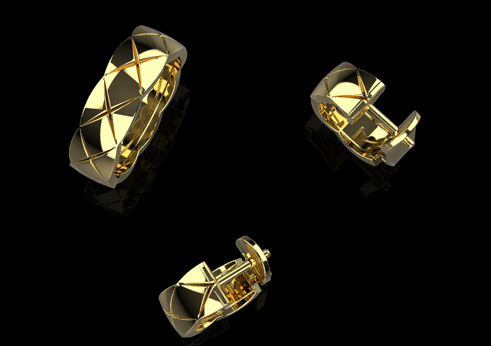 Ring and Earrings set50351 3D print model_1