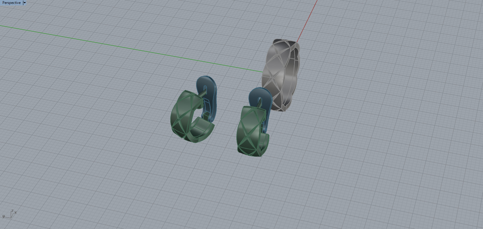 Ring and Earrings set50351 3D print model_6