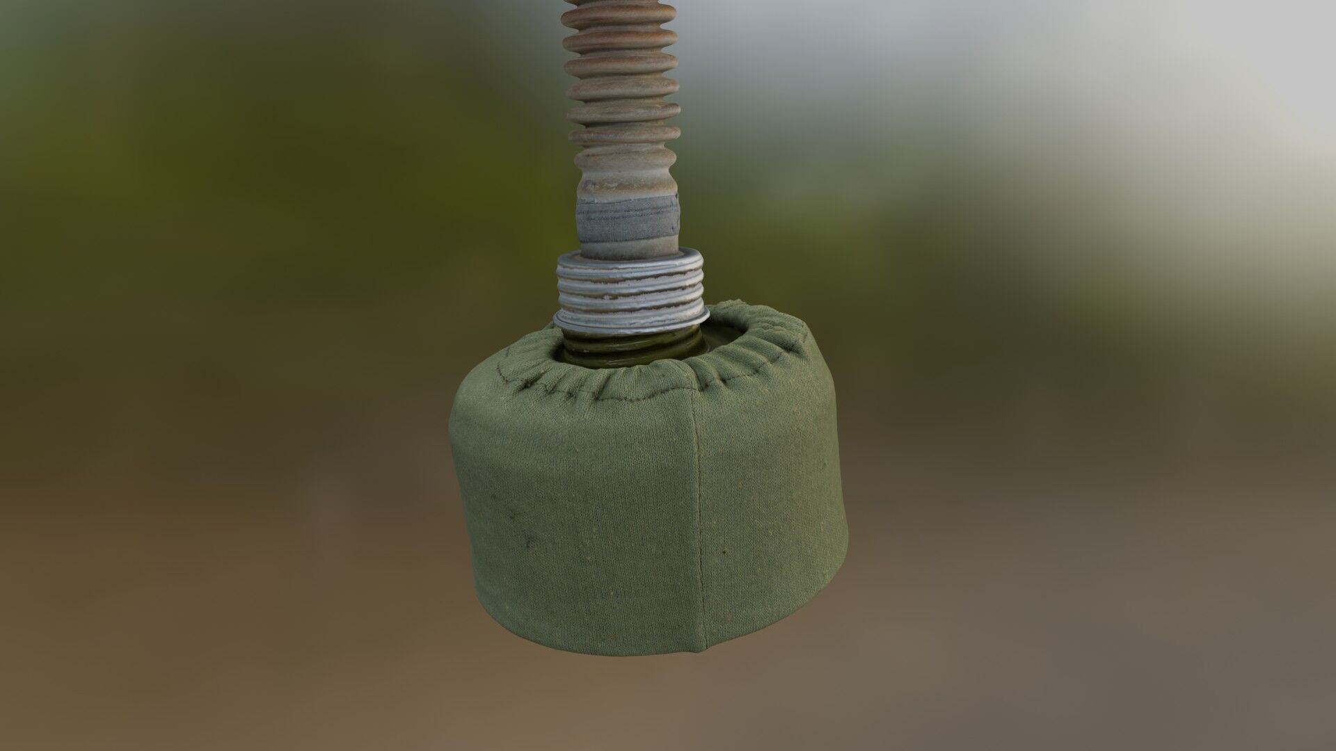 Gas Mask Old Low-poly 3D model_9