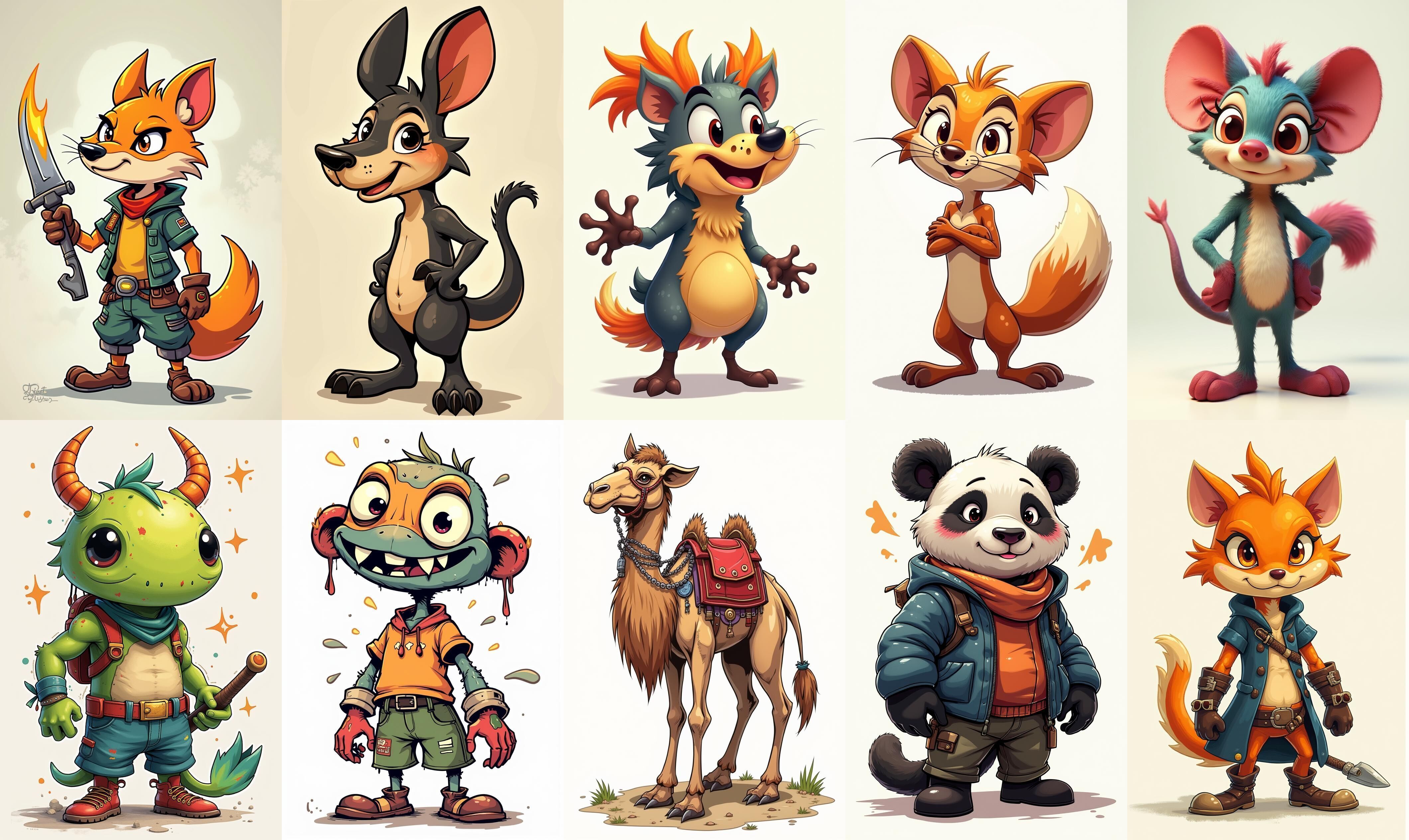 Animals bundle 8 pack 38 fbx Low-poly 3D model_2