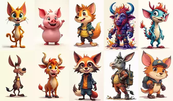 Animals bundle 8 pack 38 fbx