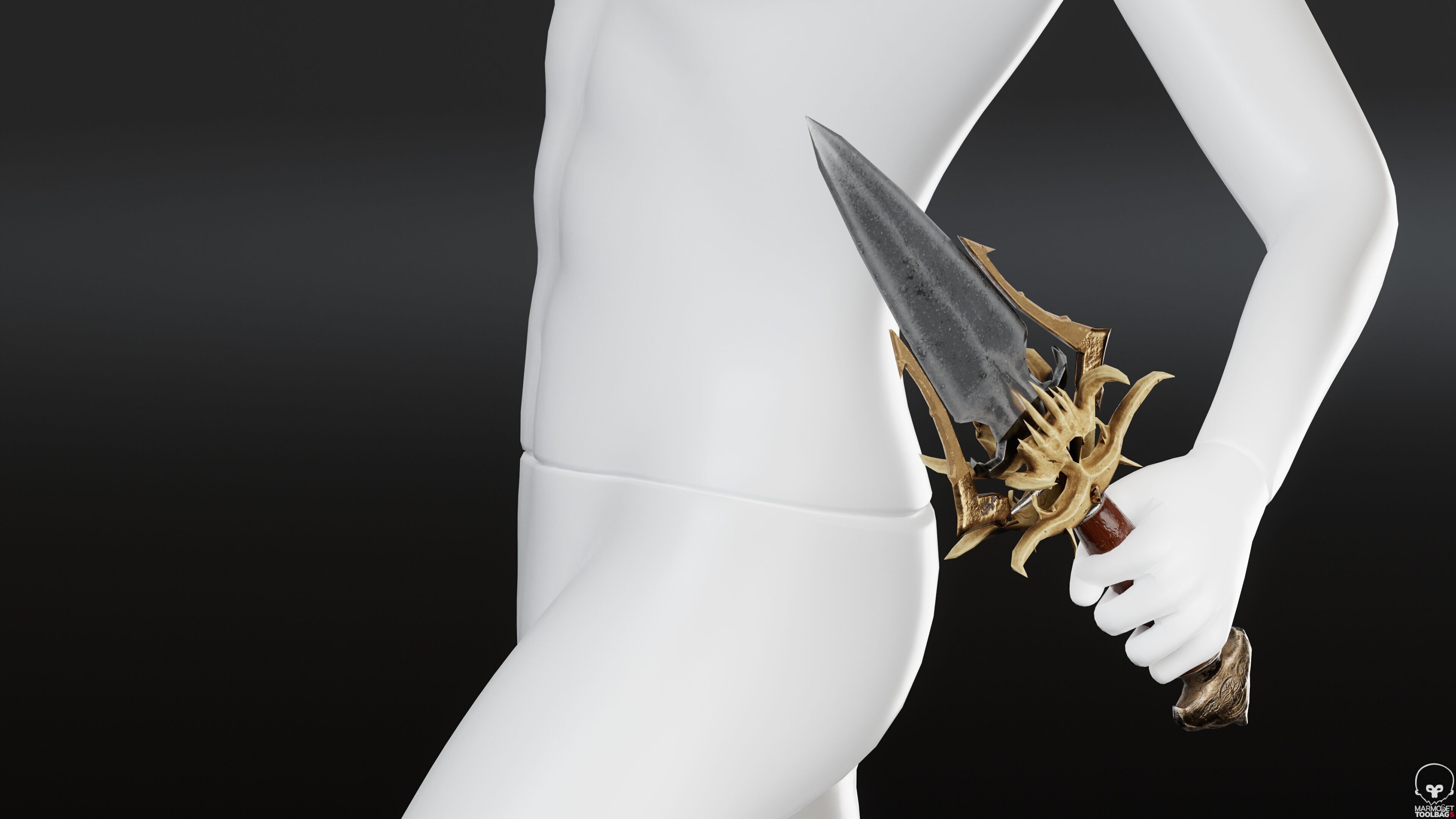 Ancient Sunray Defender Weapon Set Low-poly 3D model_12