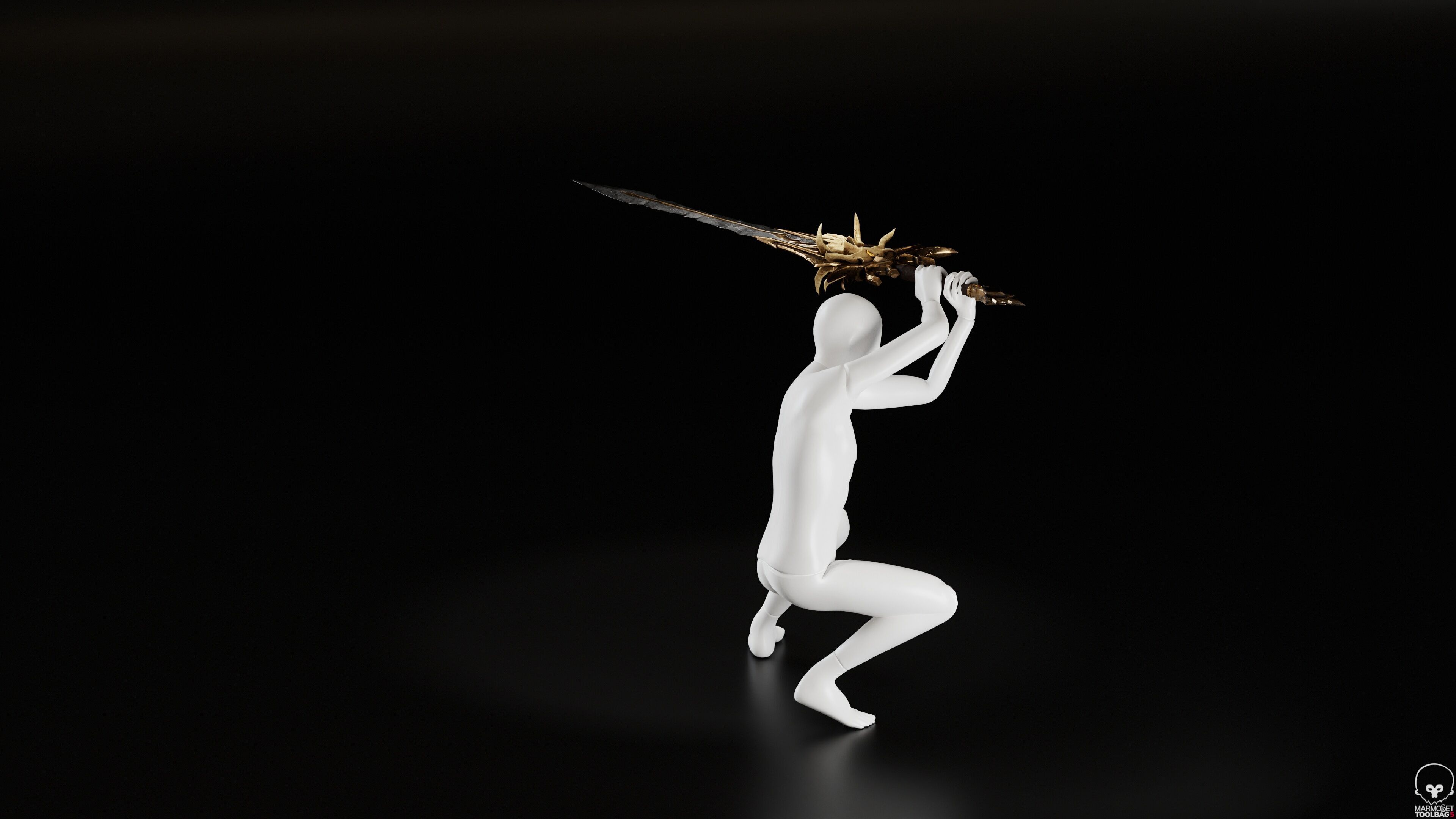 Ancient Sunray Defender Weapon Set Low-poly 3D model_11