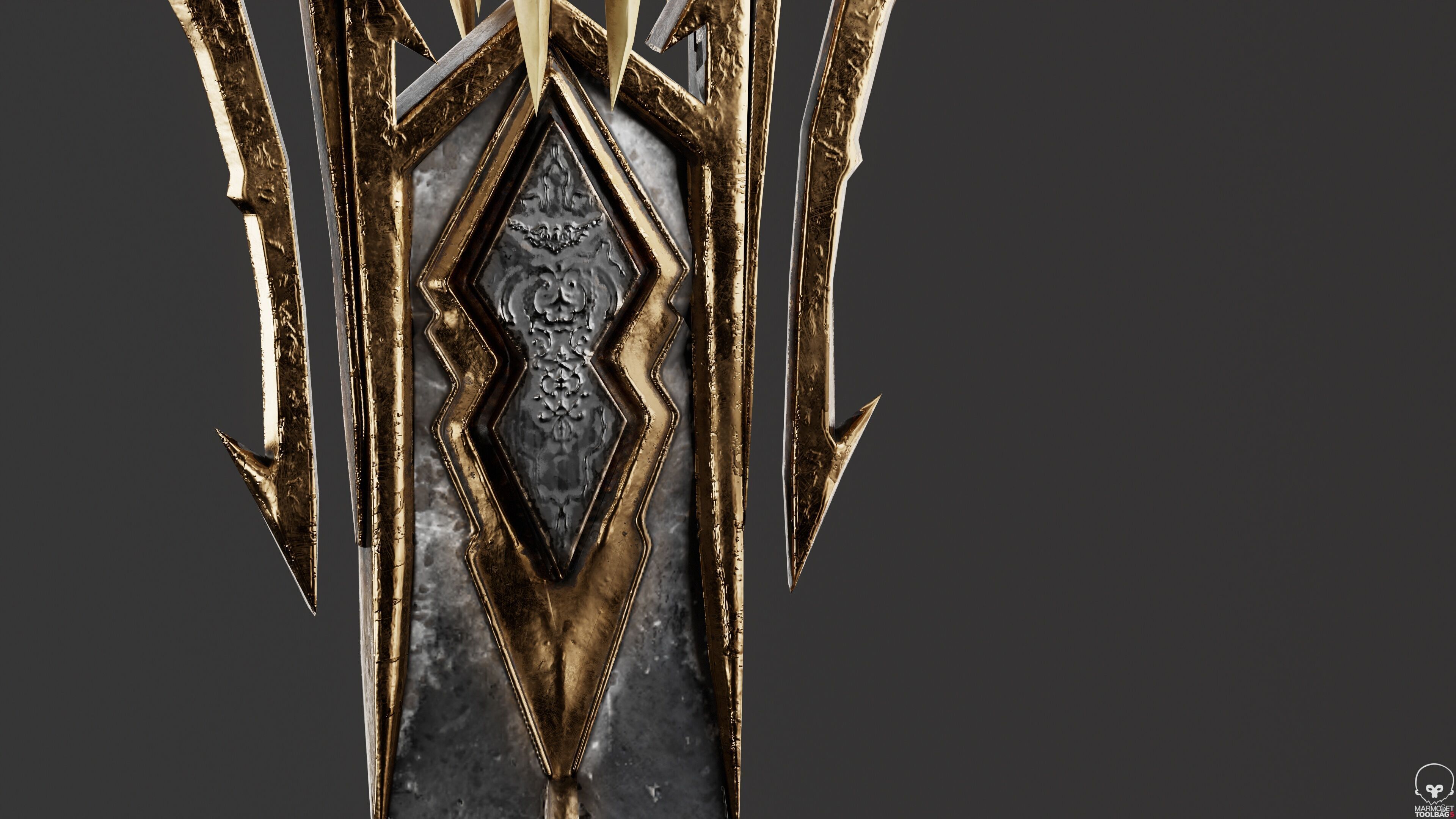 Ancient Sunray Defender Weapon Set Low-poly 3D model_5