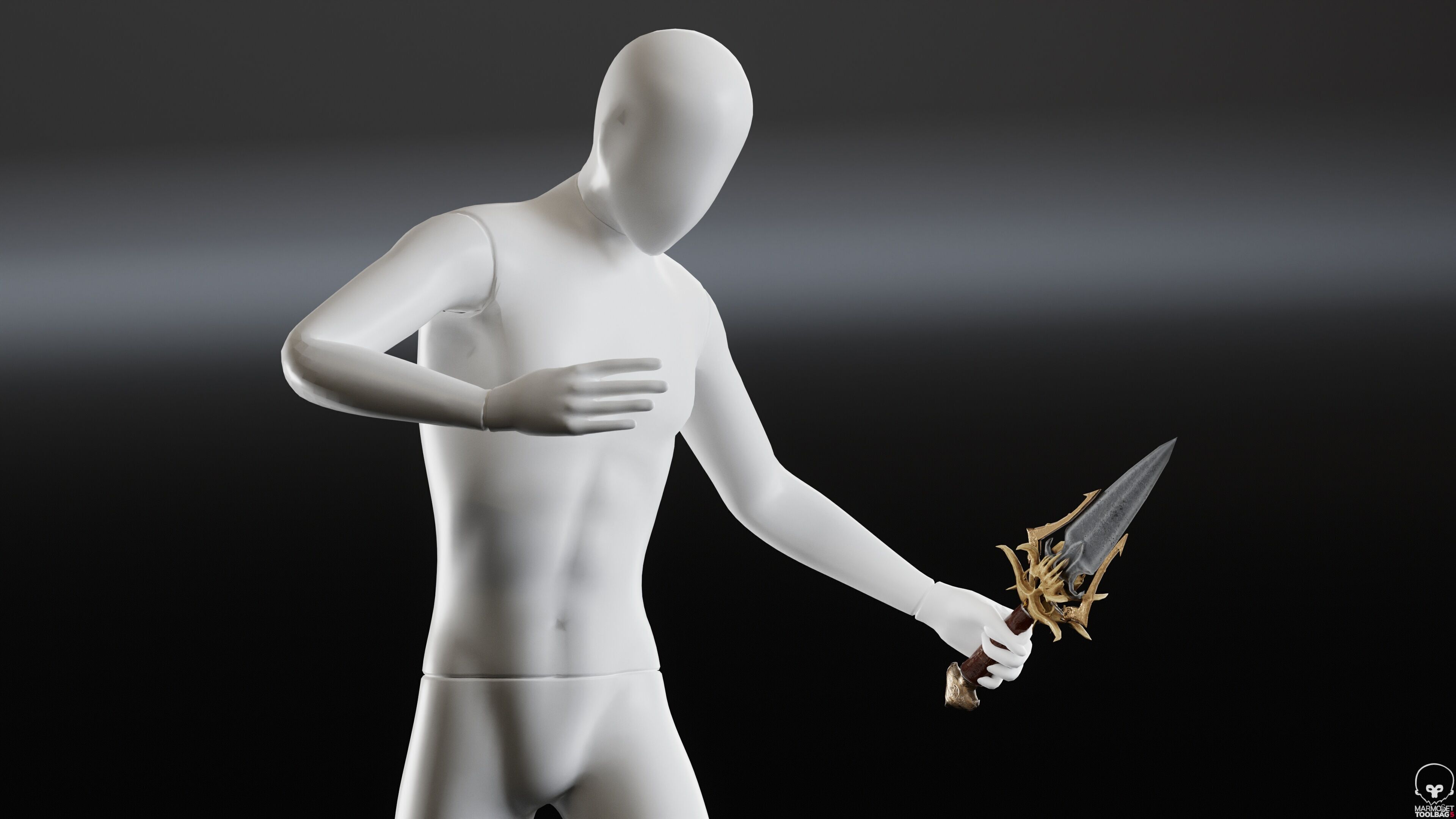 Ancient Sunray Defender Weapon Set Low-poly 3D model_13