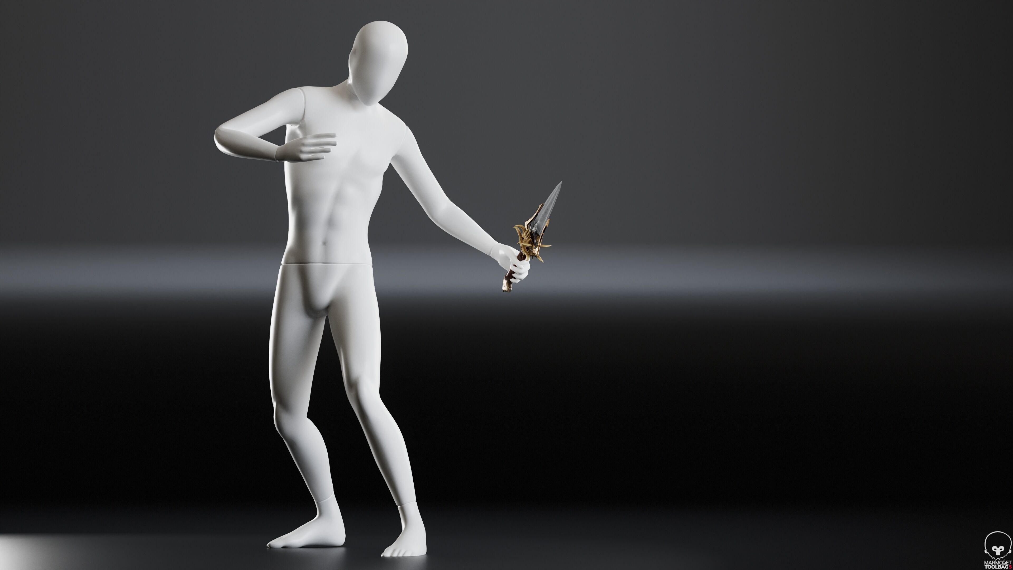 Ancient Sunray Defender Weapon Set Low-poly 3D model_14