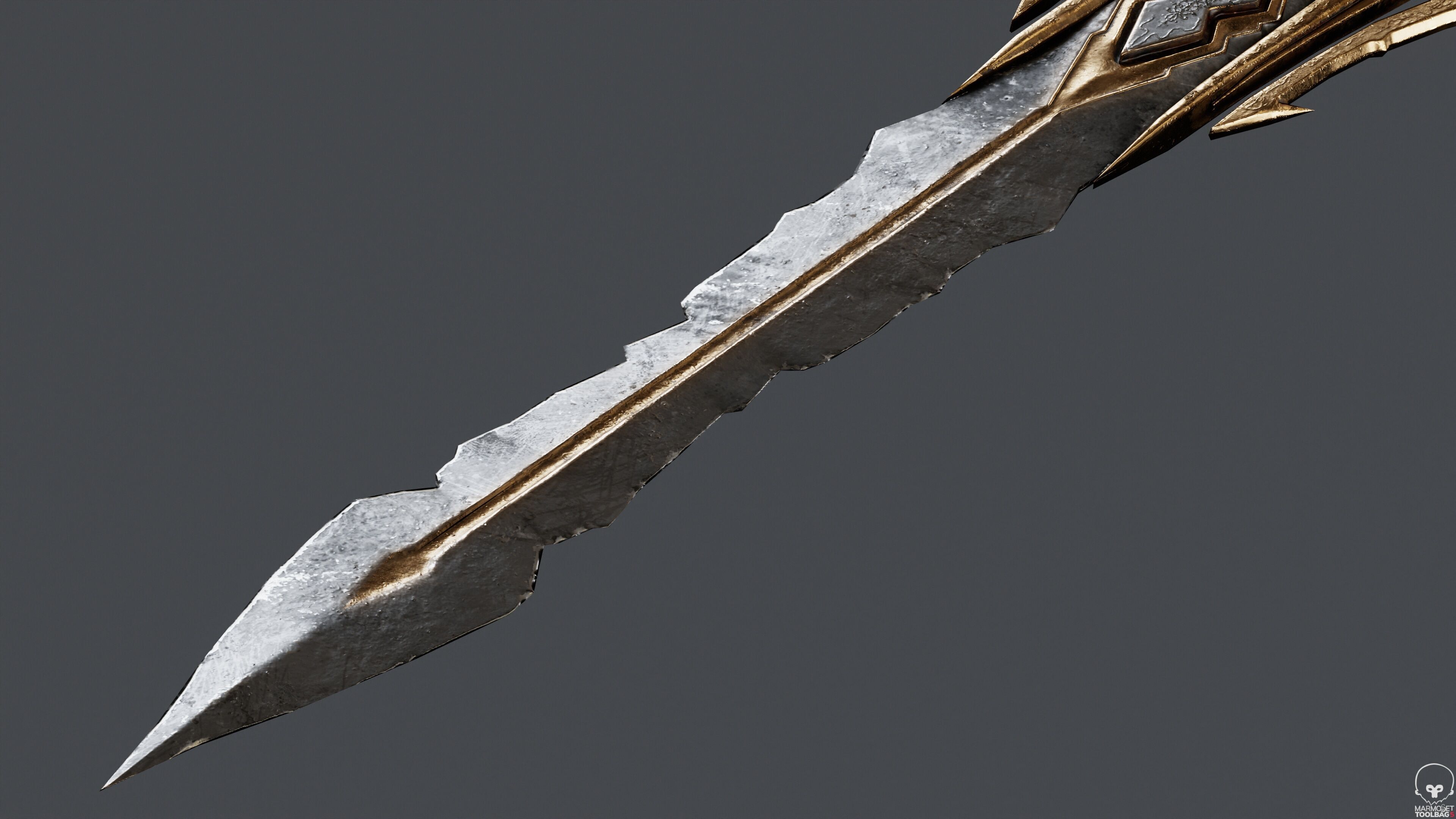 Ancient Sunray Defender Weapon Set Low-poly 3D model_6