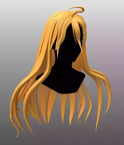 Character - stylized anime hair 06