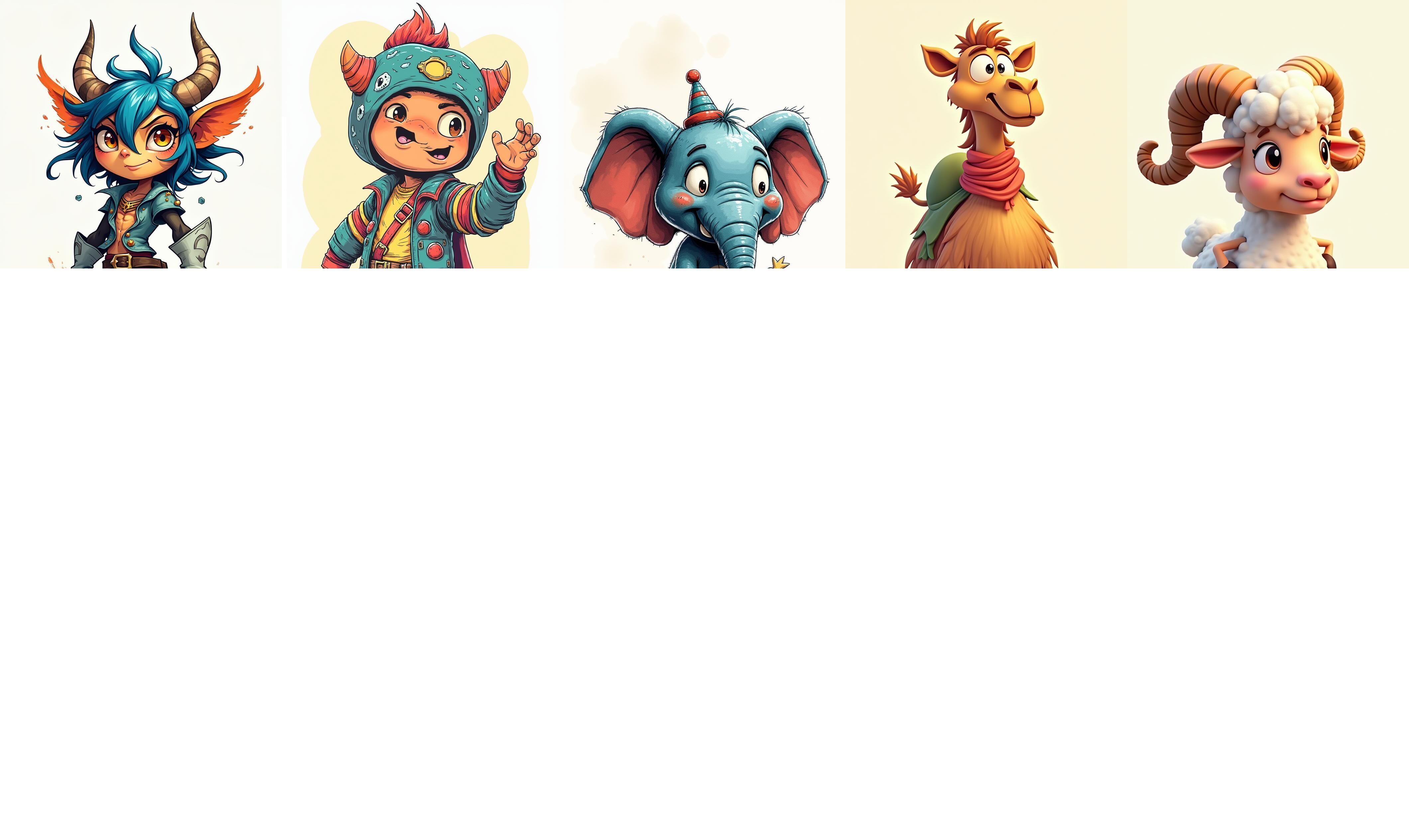 Animals bundle 5 pack 100 fbx Low-poly 3D model_14