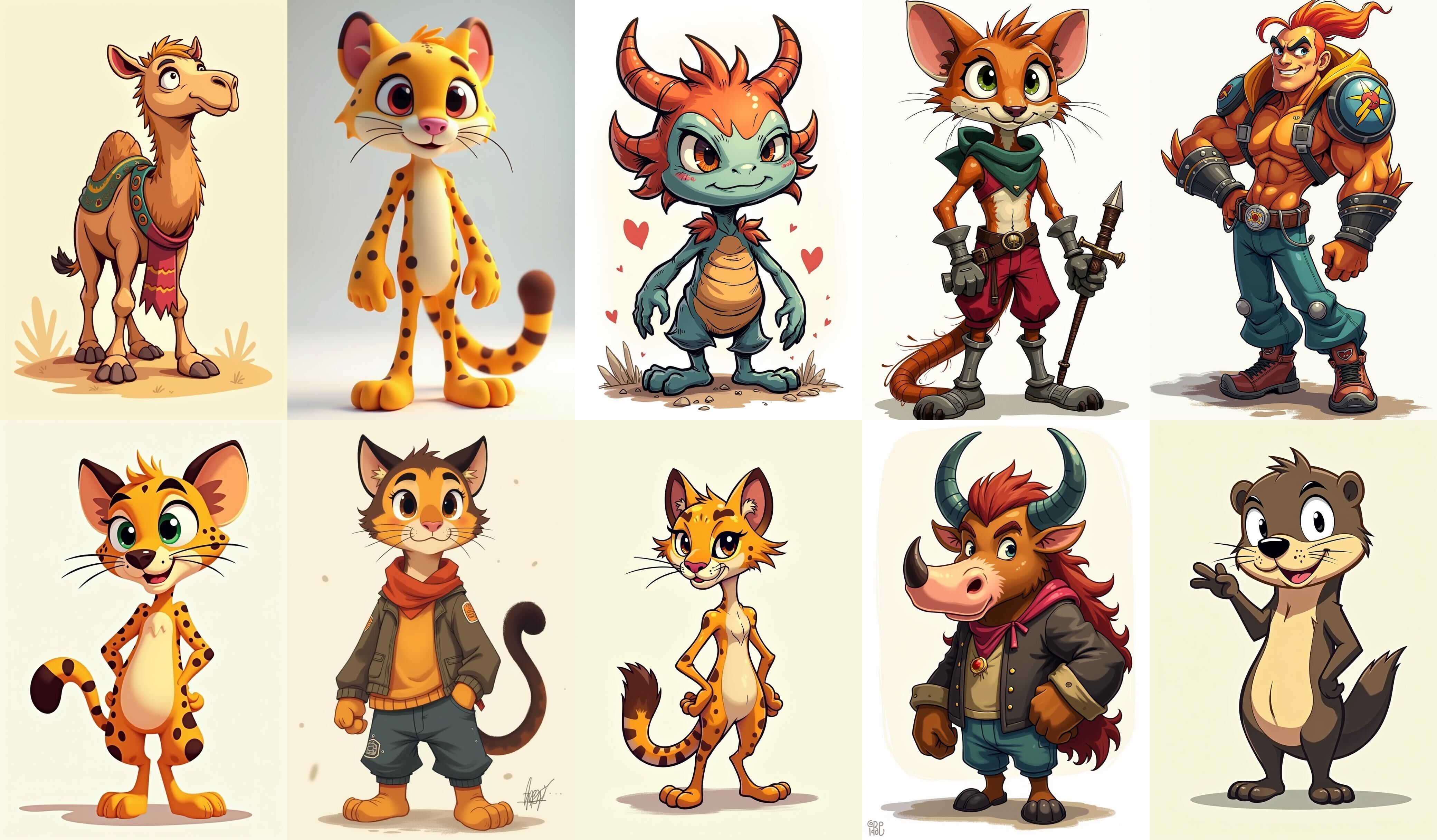 Animals bundle 5 pack 100 fbx Low-poly 3D model_18