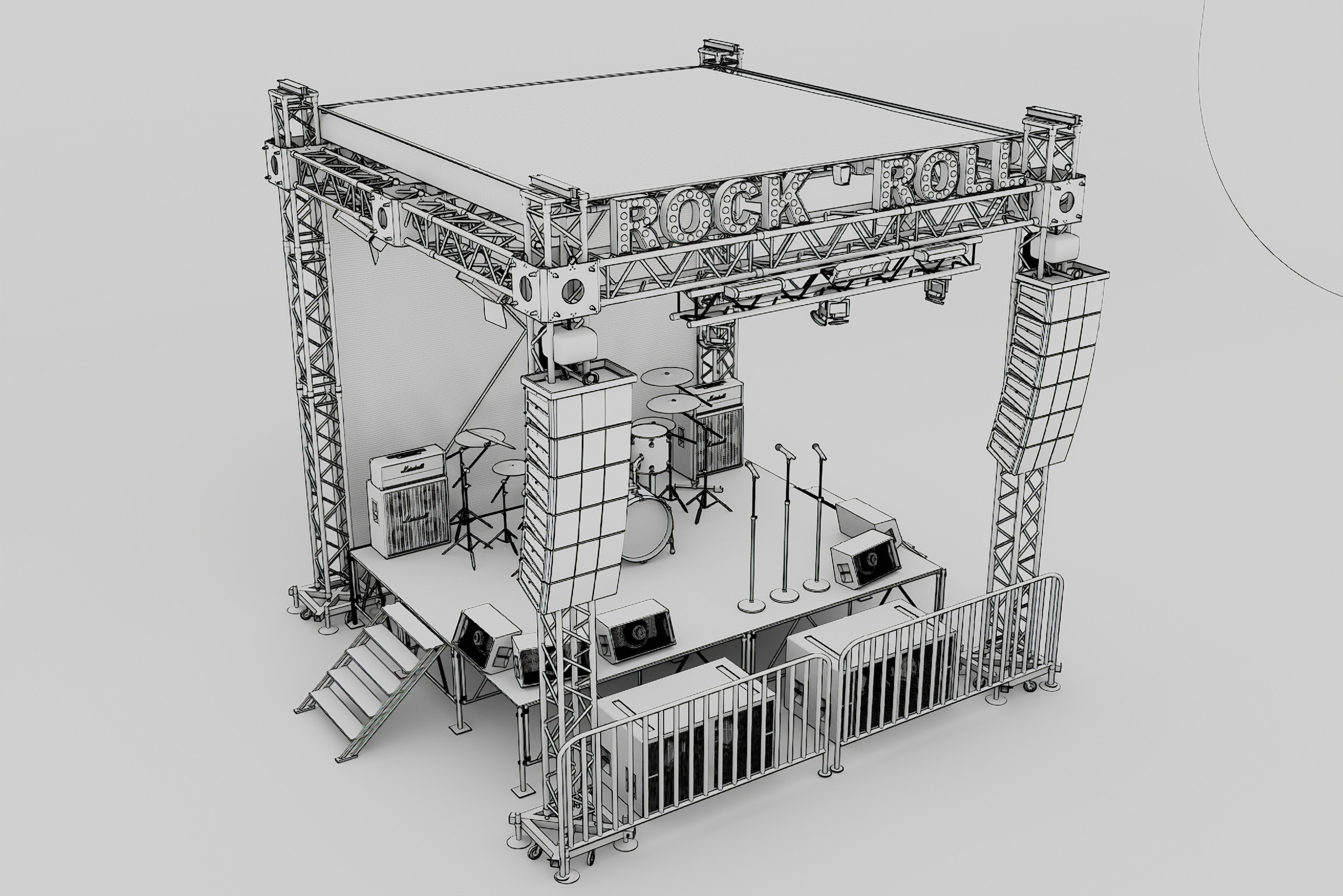 Stage Concert 3D model 3D model_6