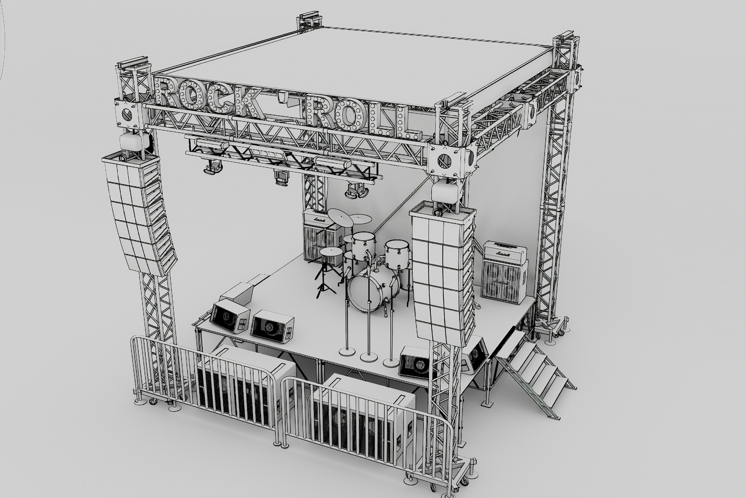 Stage Concert 3D model 3D model_5