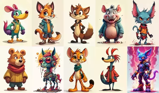 Animals bundle 2 pack 100 fbx