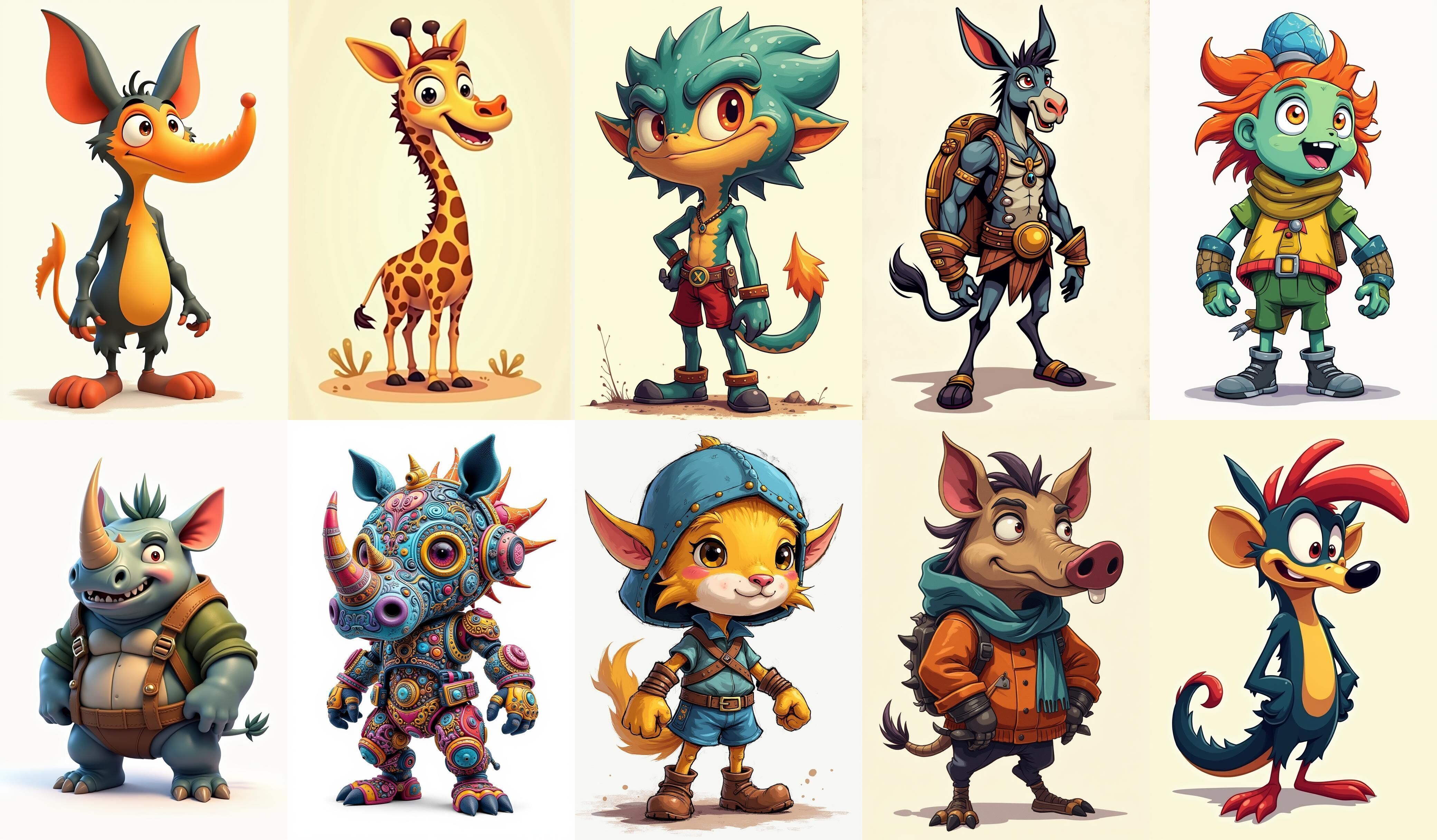 Animals bundle 2 pack 100 fbx Low-poly 3D model_8