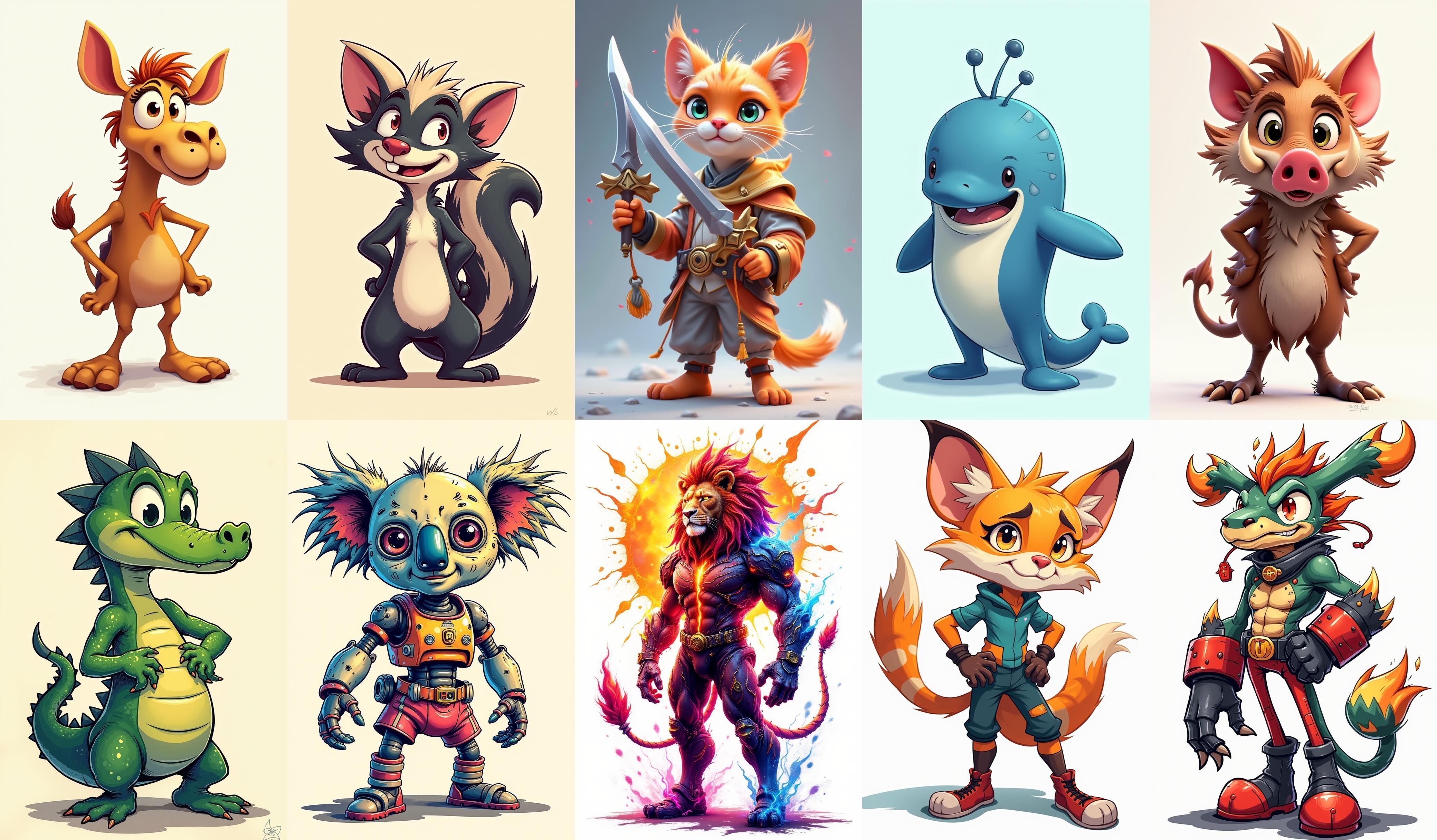 Animals bundle 2 pack 100 fbx Low-poly 3D model_4