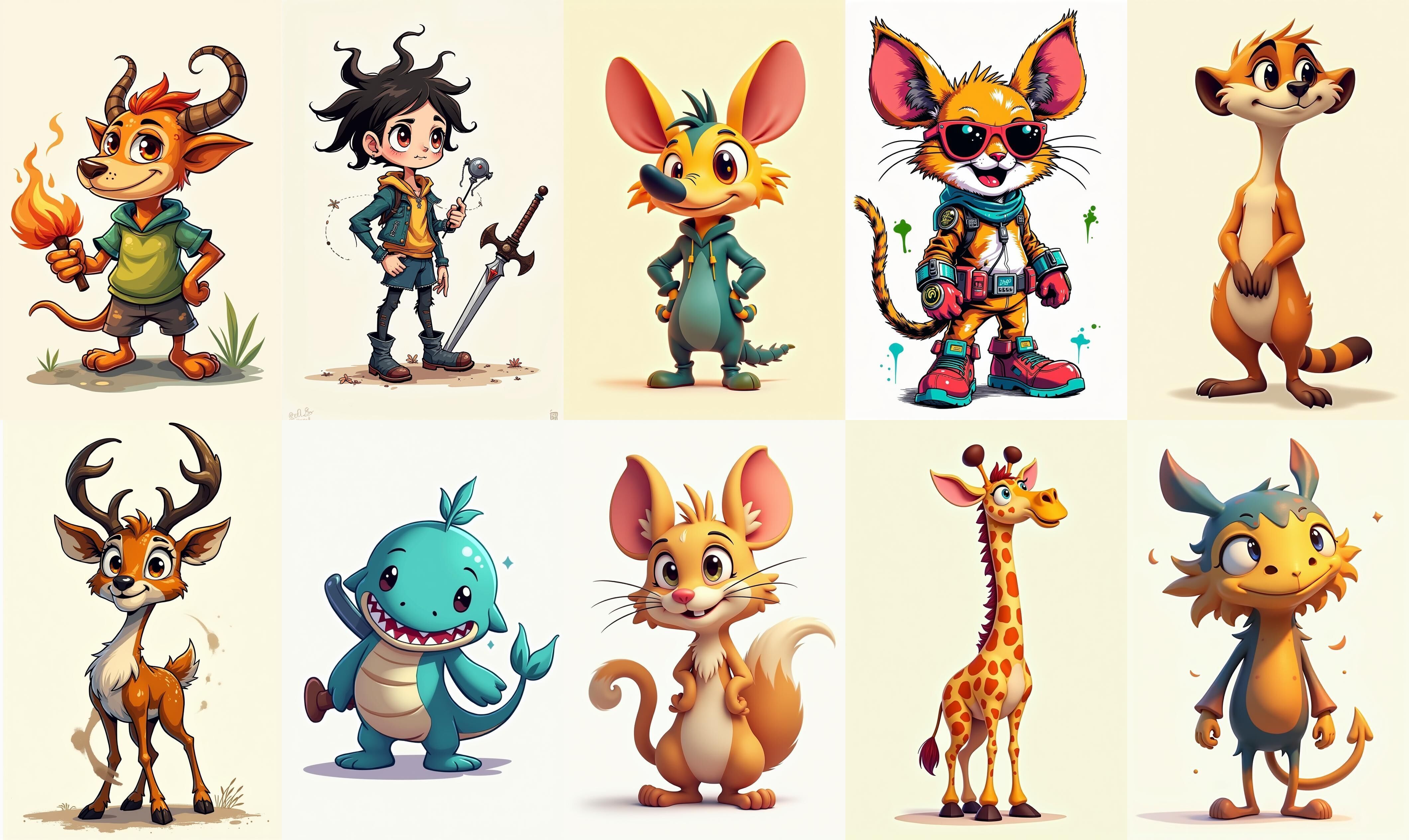 Animals bundle 2 pack 100 fbx Low-poly 3D model_2