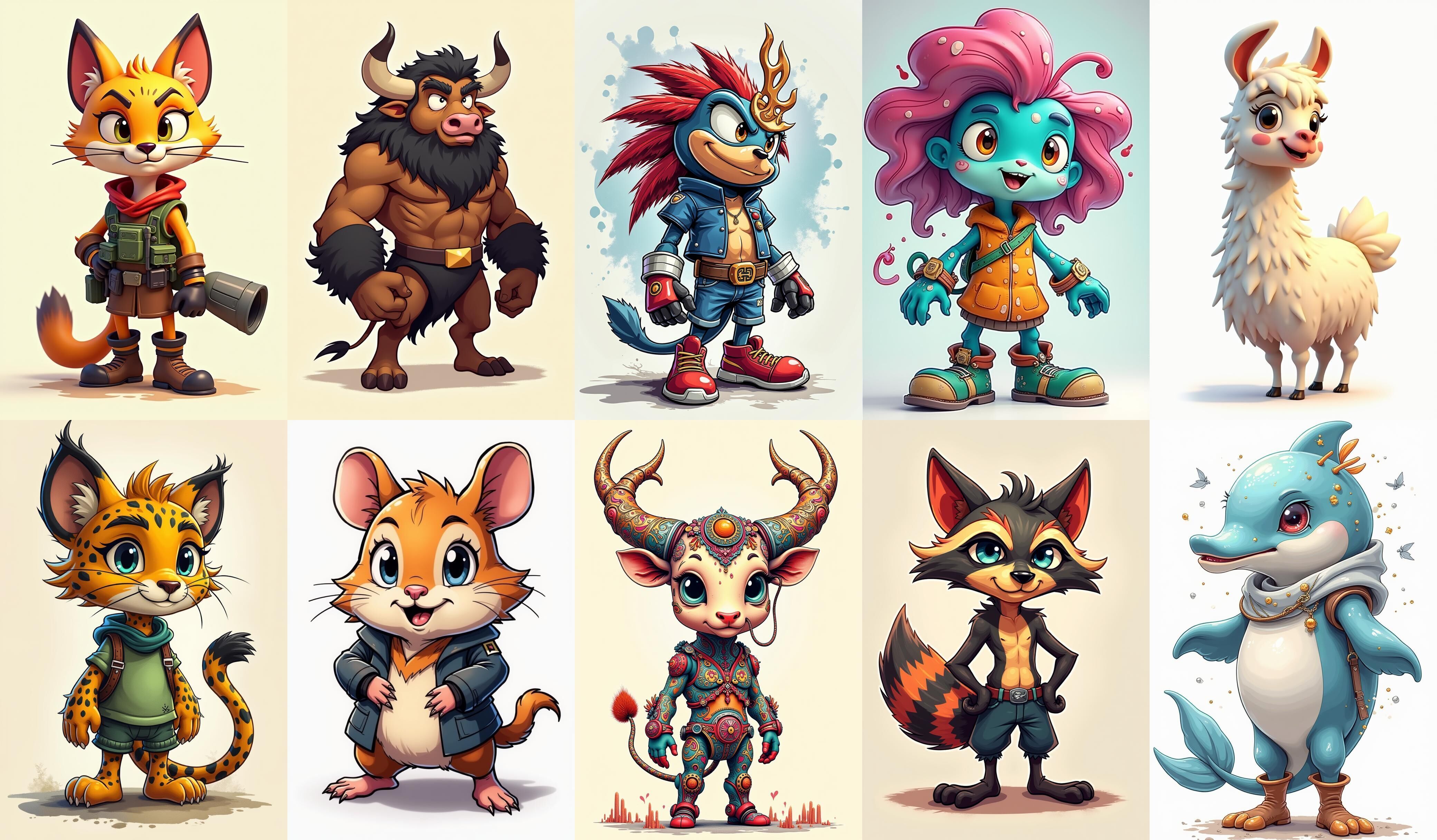 Animals bundle 1 pack 100 fbx Low-poly 3D model_16