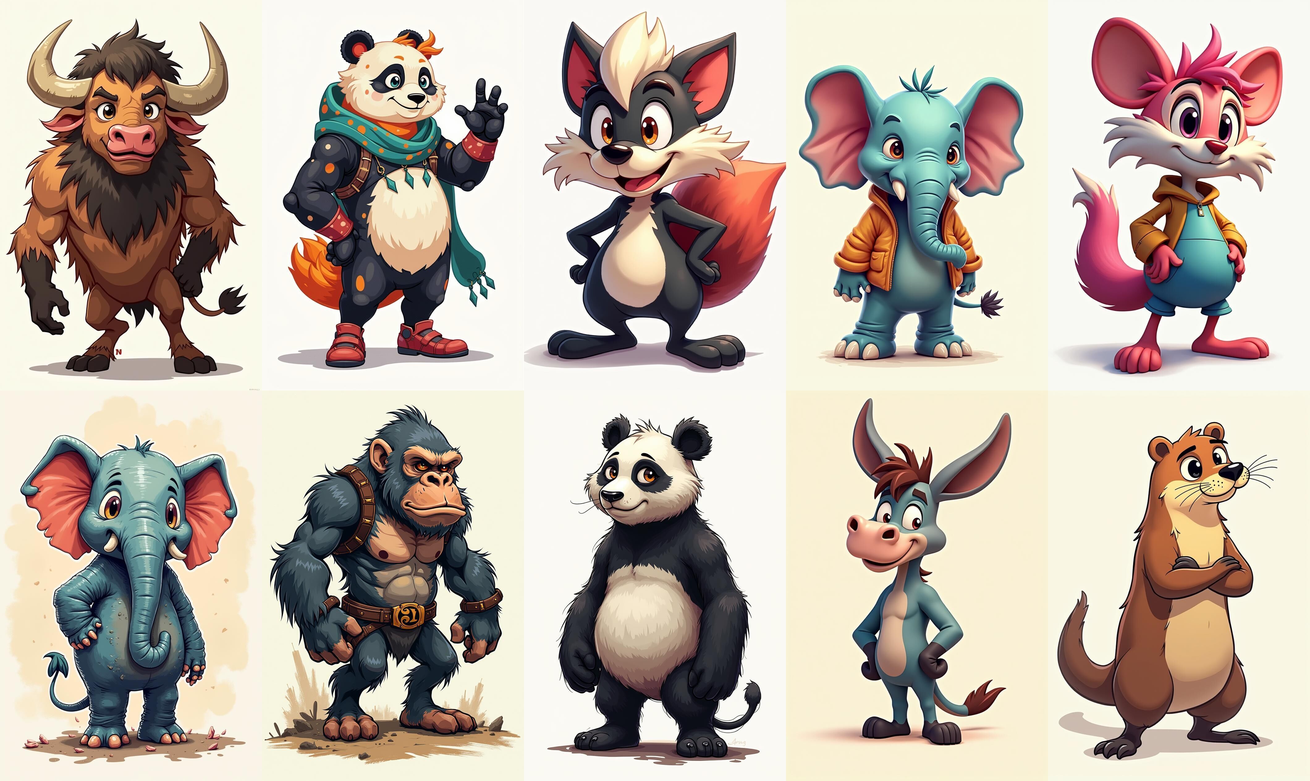 Animals bundle 1 pack 100 fbx Low-poly 3D model_2