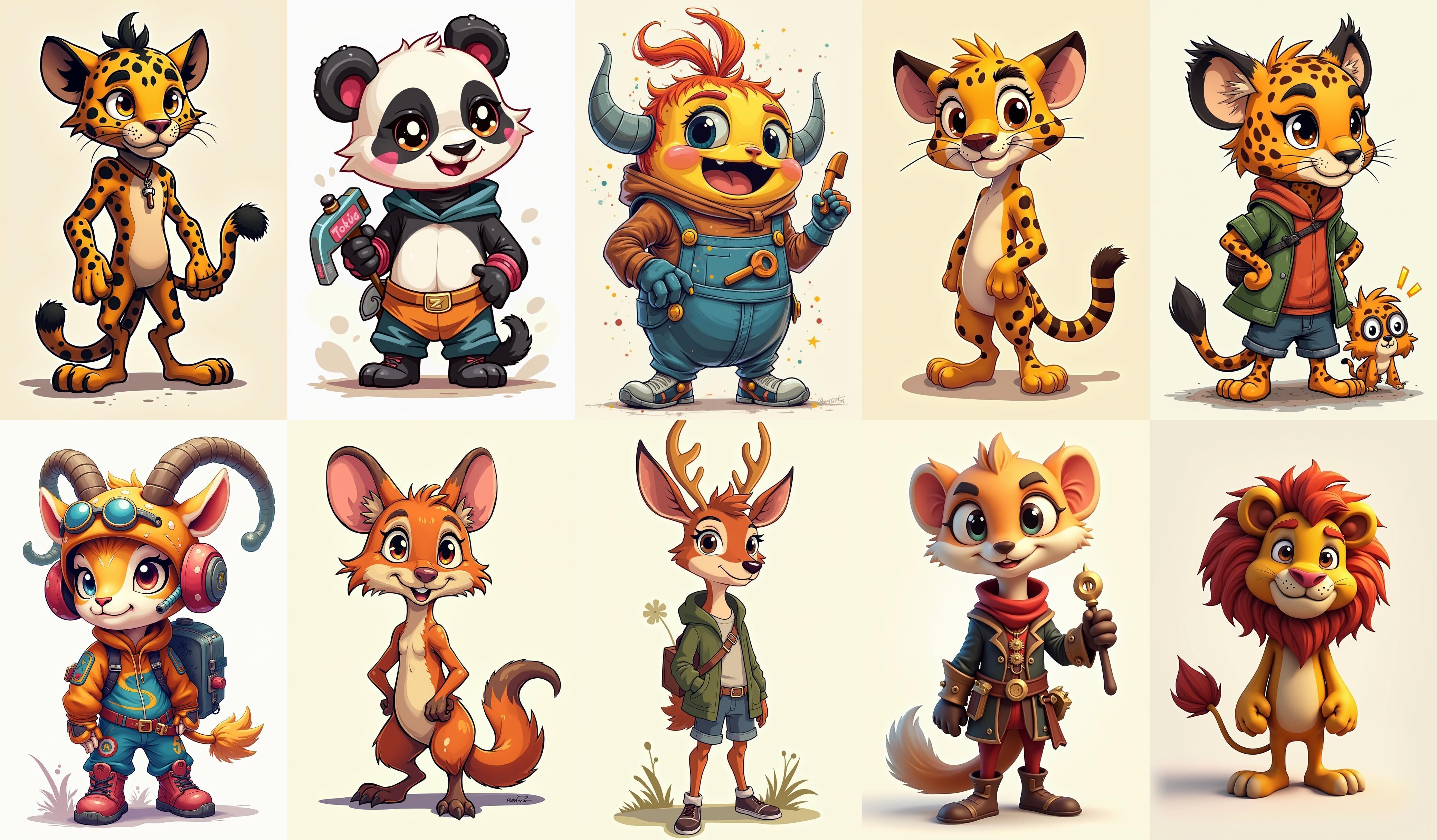 Animals bundle 1 pack 100 fbx Low-poly 3D model_6