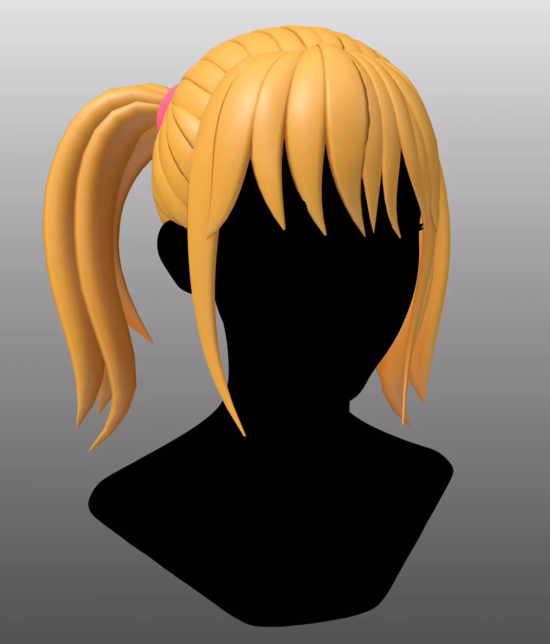 Character - stylized anime hair 07 3D model