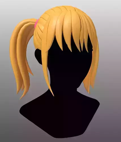 Character - stylized anime hair 07