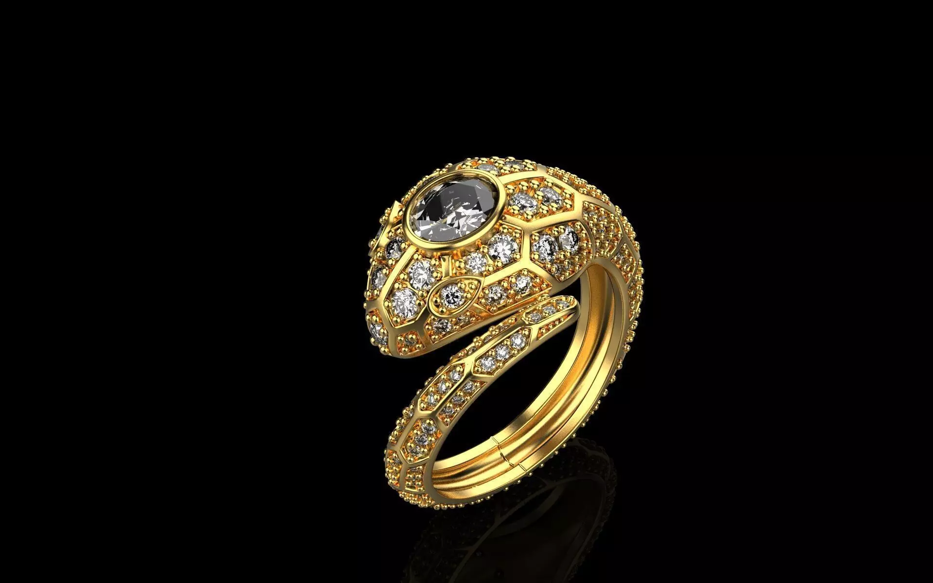 Snake Ring 1161 3D print model_0