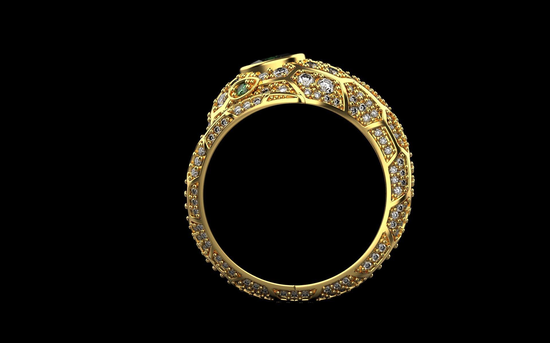 Snake Ring 1161 3D print model_1