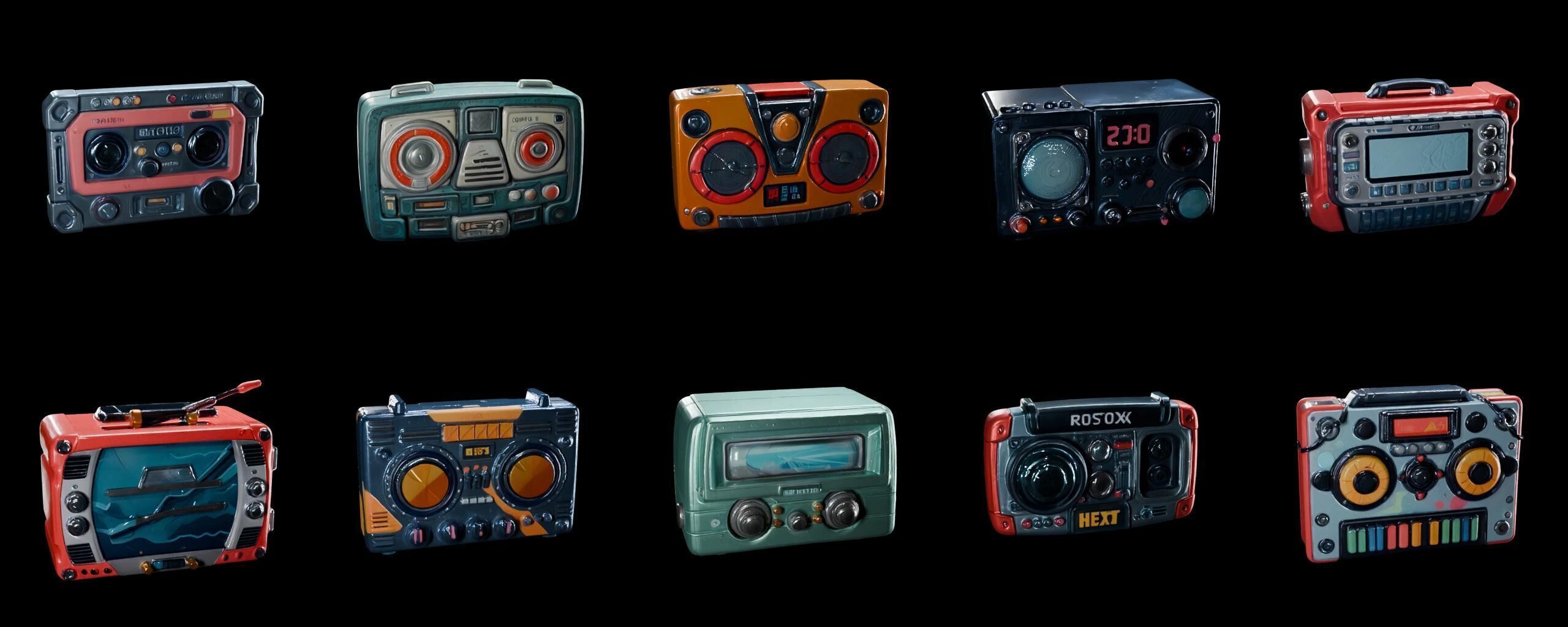  Boomer bundle 5 pack 100 fbx Low-poly 3D model_15