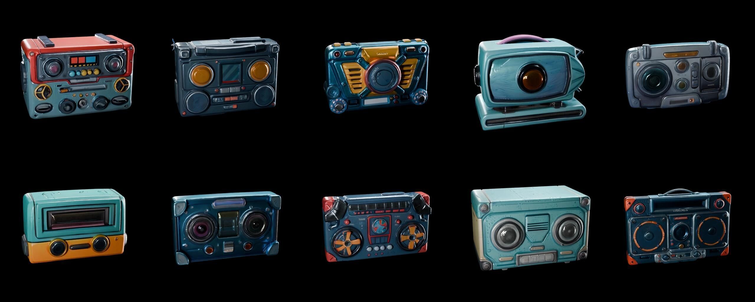  Boomer bundle 5 pack 100 fbx Low-poly 3D model_11