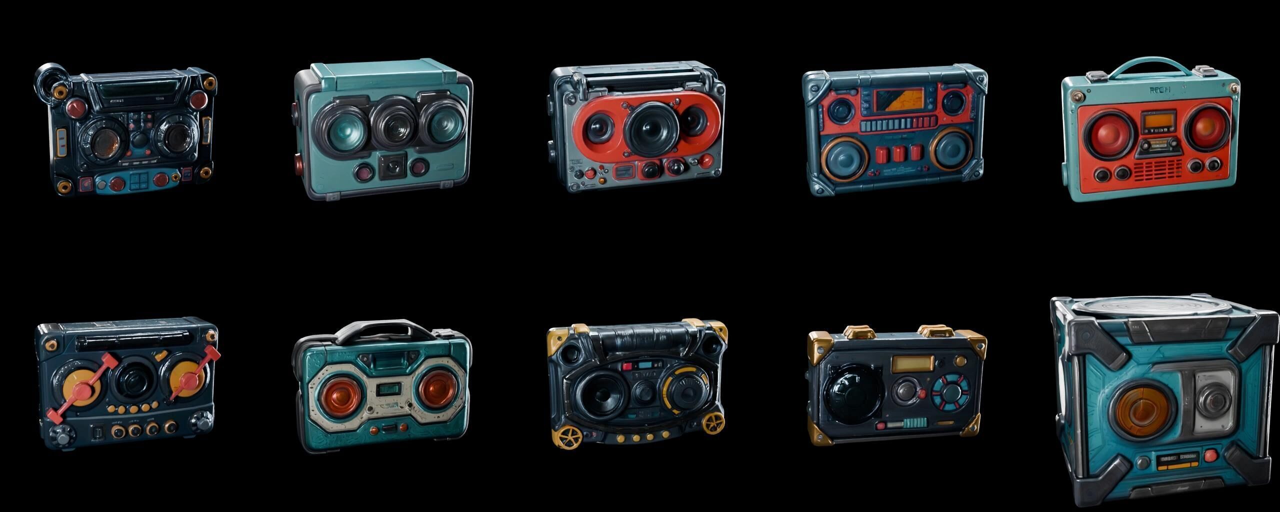  Boomer bundle 5 pack 100 fbx Low-poly 3D model_17