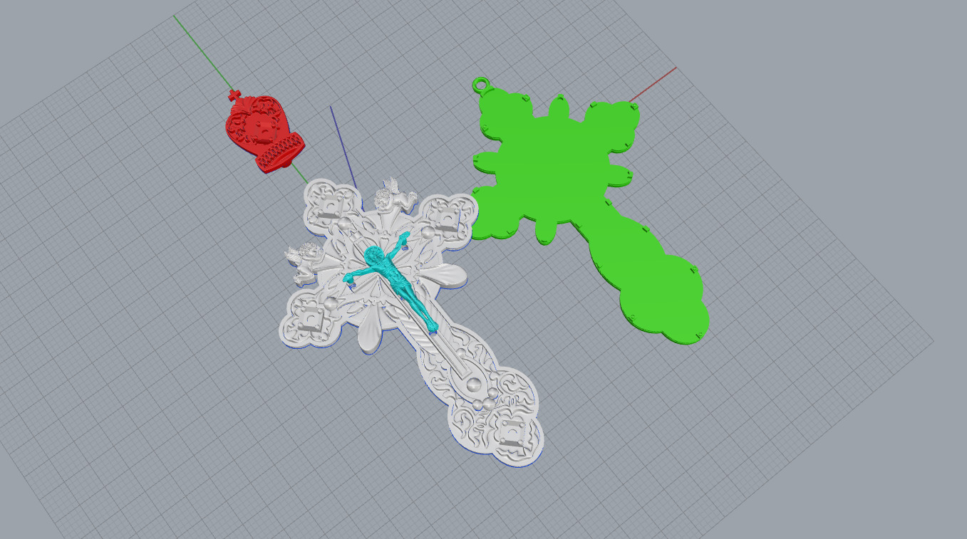 Cross Pendant 11401 3D print model_6