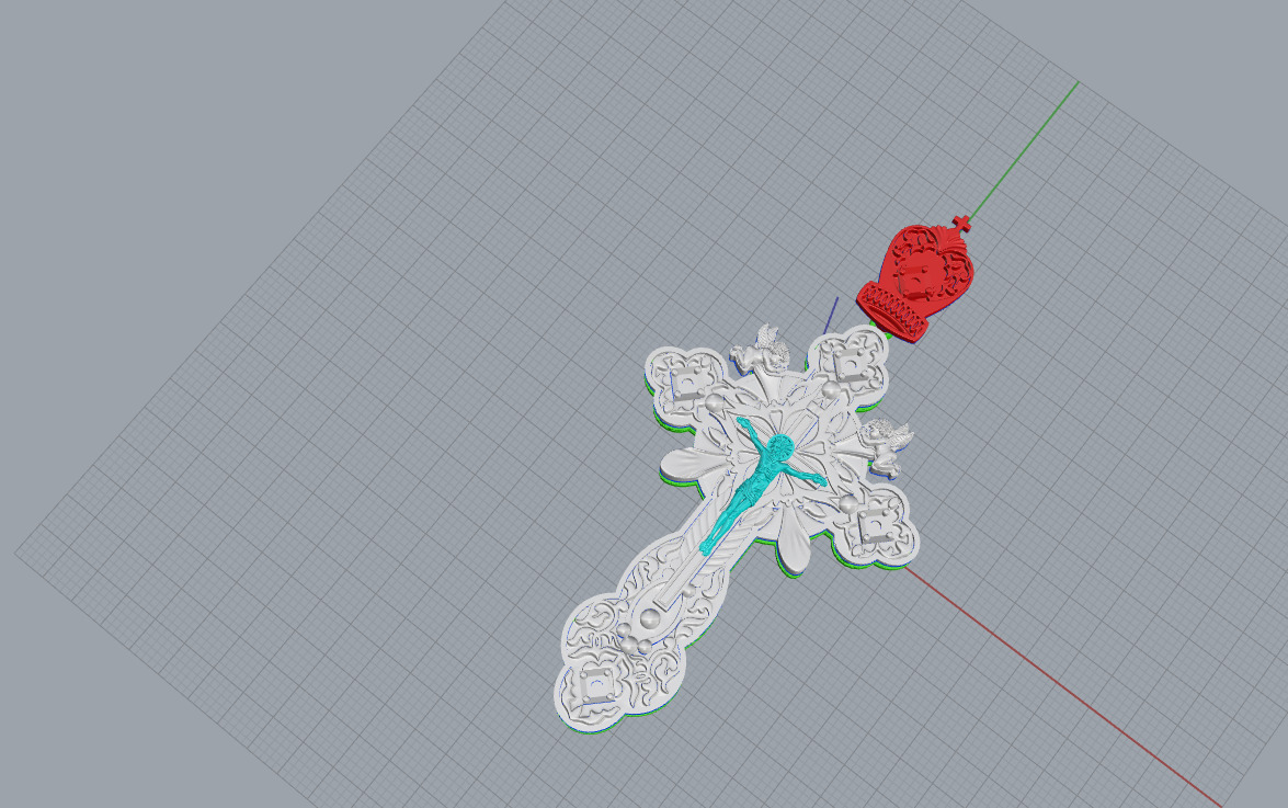 Cross Pendant 11401 3D print model_7
