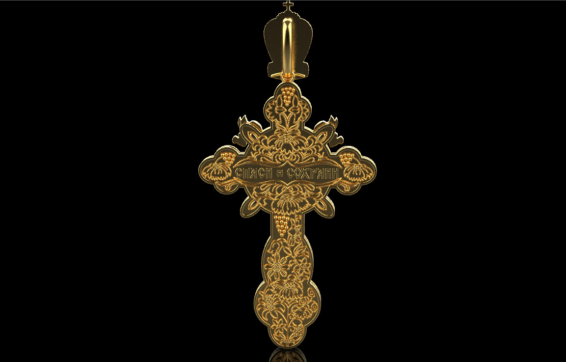 Cross Pendant 11401 3D print model_3