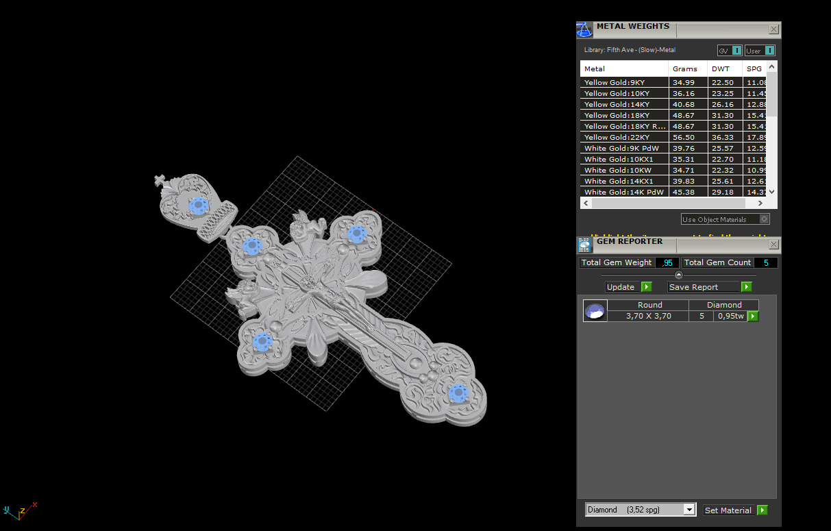 Cross Pendant 11401 3D print model_12