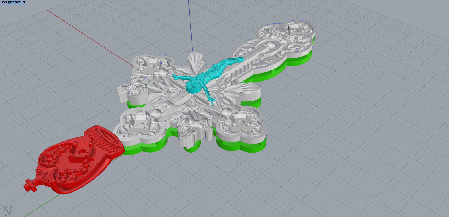 Cross Pendant 11401 3D print model_9