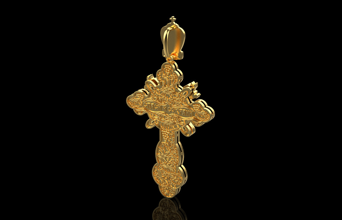 Cross Pendant 11401 3D print model_2