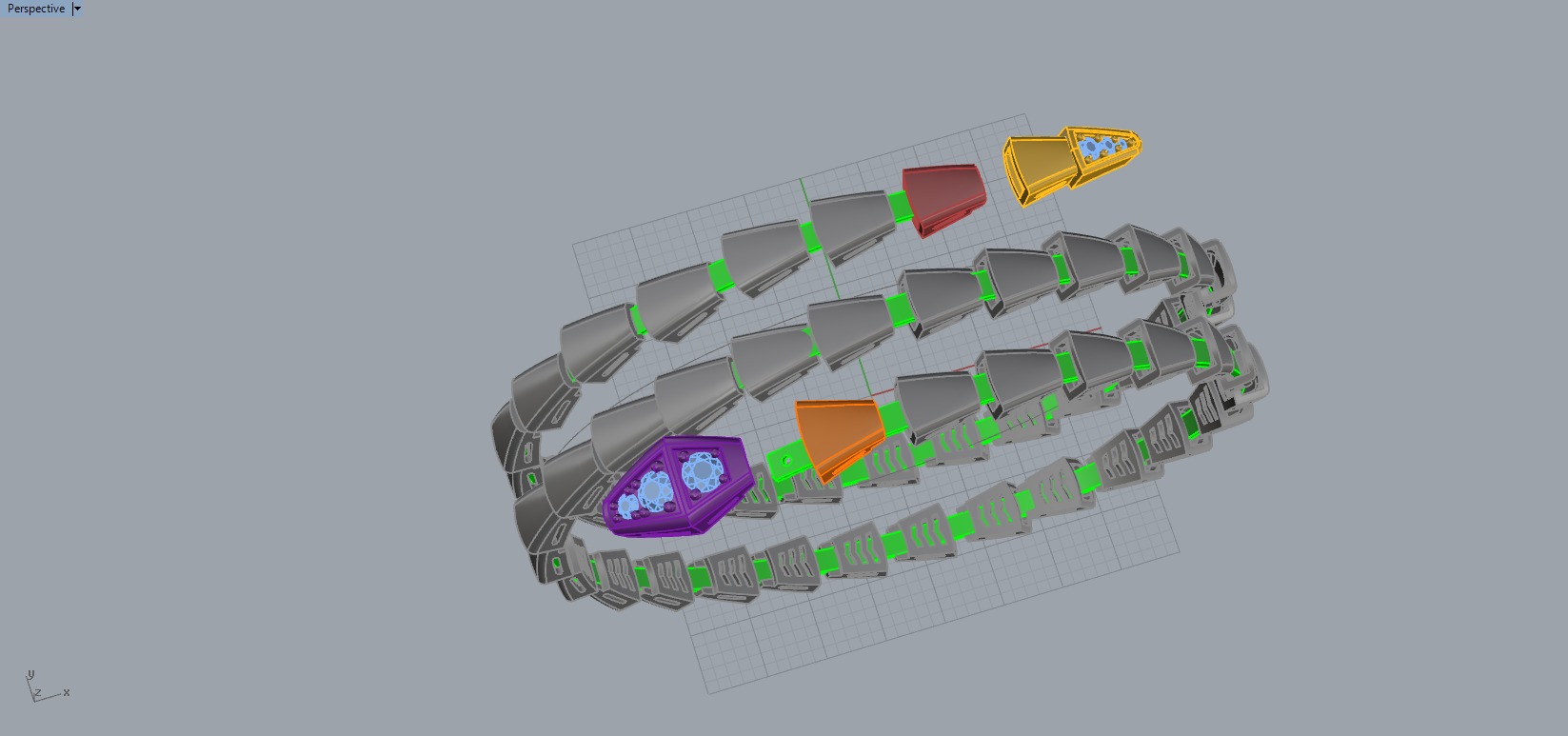 Serpent Bracelet 11212 3D print model_3