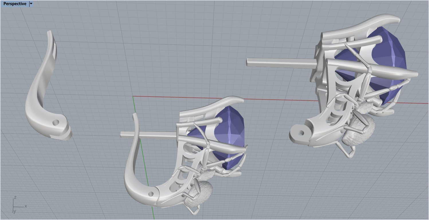 Ring and Earrings set 10742 3D print model_7
