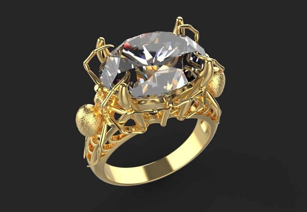 Ring and Earrings set 10742 3D print model_6