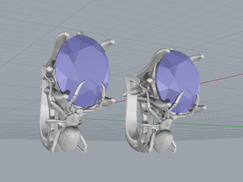 Ring and Earrings set 10742 3D print model_10