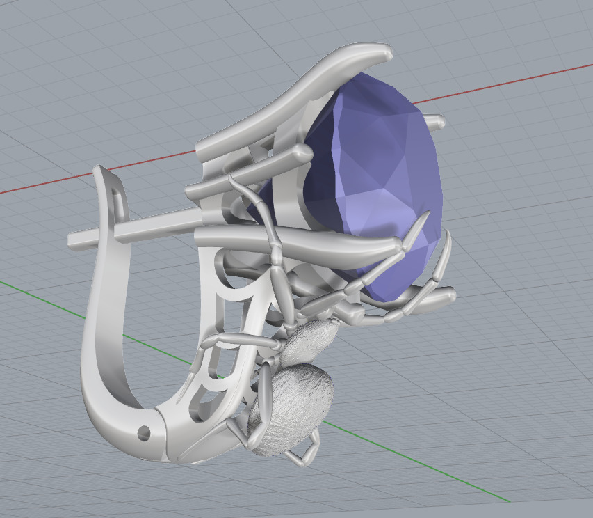 Ring and Earrings set 10742 3D print model_16