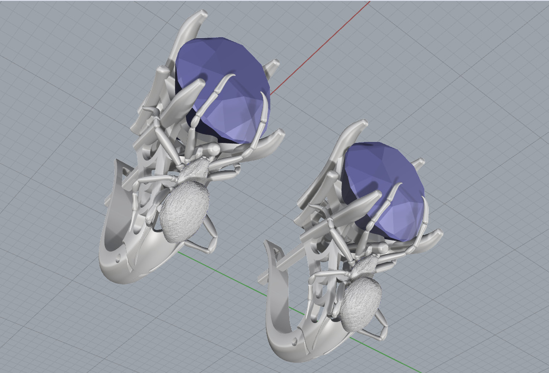 Ring and Earrings set 10742 3D print model_9