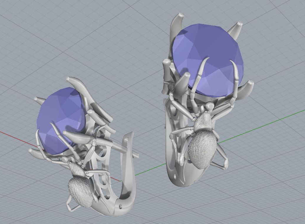 Ring and Earrings set 10742 3D print model_13