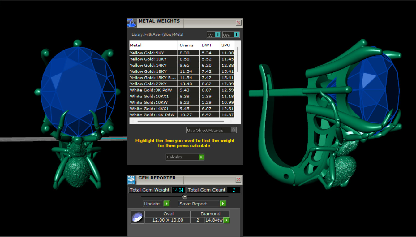 Ring and Earrings set 10742 3D print model_19