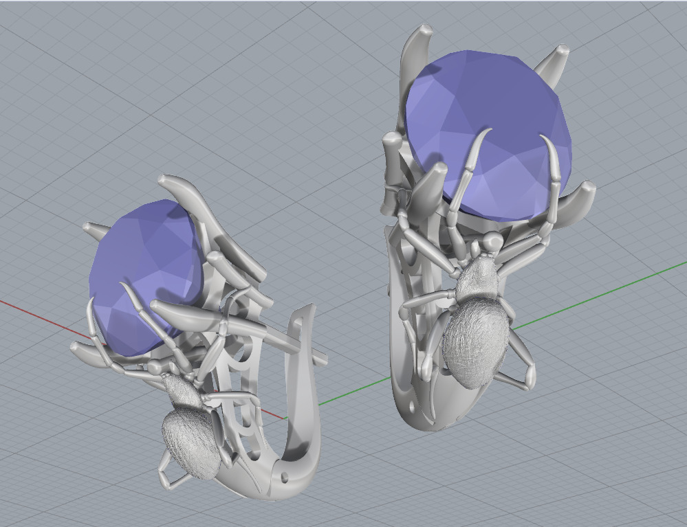 Ring and Earrings set 10742 3D print model_12