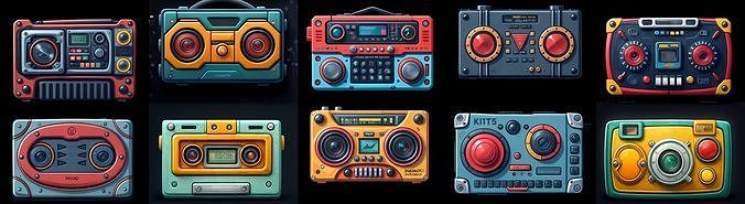  Boomer bundle 2 pack 100 fbx Low-poly 3D model